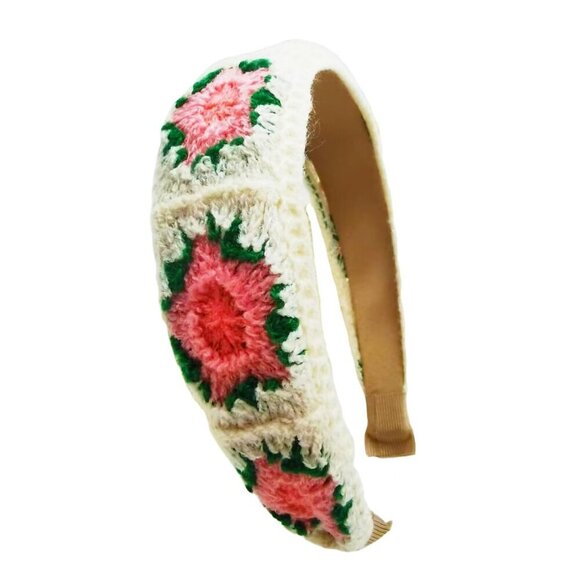 Bohemian Sunflower Crochet Headbands Women Girls Elastic Hairbands Vacation main image 4
